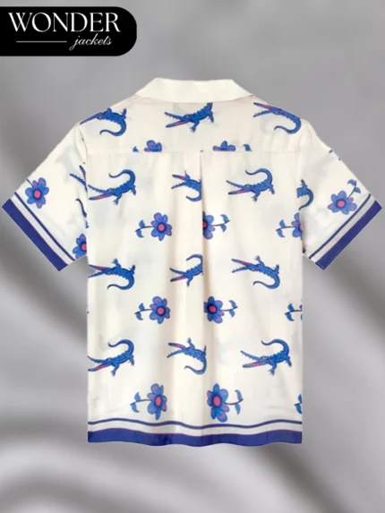 The White Lotus Sam Nivola Crocodile Floral Print Shirt