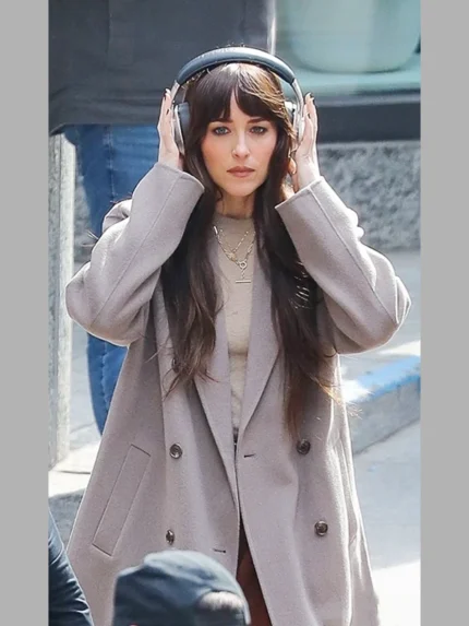 Verity 2025 Dakota Johnson Grey Coat