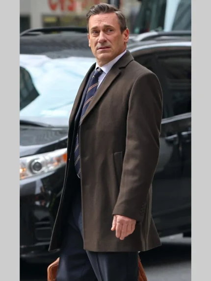 Your Friends and Neighbors Jon Hamm Brown Wool Coat