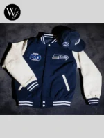 50th Season Seattle Seahawks Blue And White Jacket