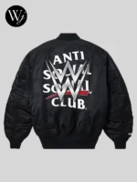 Anti Social Social Club x WWE Venue Bomber Jacket Black