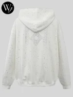 Birth of Royal Child 20K Swarovski Diamond Hoodie White