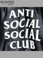 Black Leather Jacket Anti Social Social Club