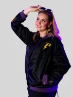 Cakeworthy Powerline Black Bomber Jacket