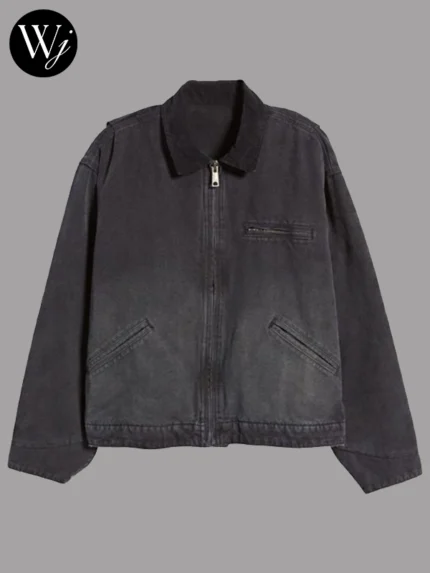 Elwood Petrol Denim Black Jacket