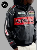 Formula 1 x PacSun Black Leather Pole Position Jacket