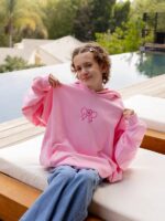 Glow House Oversized Hoodie Pink