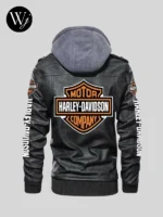 Harley Davidson Motorcycle Black Leather Jacket