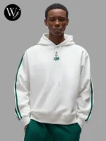Kith for Adidas Football 3 Striped White Hoodie