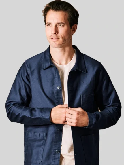 Le Mont St Michel Blue Workwear Jacket