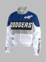 Los Angeles Dodgers WEAR by Erin Andrews RoyalWhite Racing Full-Zip Jacket