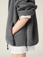 Miu Miu Zip-Up Jacket Grey
