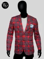 RBC Heritage Tartan Plaid Check Printed Red Jacket