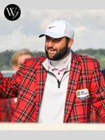RBC Heritage Tartan Red Plaid Check Printed Jacket