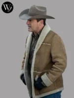 Roy Tillman Fargo S05 Jon Hamm Suede Brown Shearling Jacket