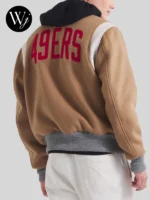 San Francisco 49ers x Todd Snyder Cashmere Full-Snap Varsity Jacket