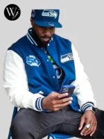 Seattle Seahawks Versity Jacket Blue And White