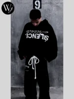 Silence by Onyx BLACK TEARS HOODIE IN BLACK
