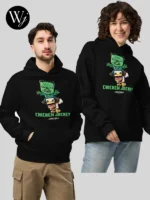 Unisex A Minecraft Chicken Jockey Oversized Black Hoodie