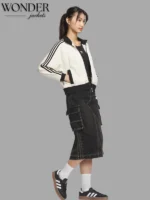 Women's Adidas Retro Remix White Corduroy Track Jacket CNY