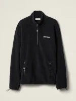 miu miu fleece sweatshirt black