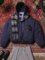 shinzo clasp jacket blue