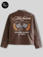 Abercrombie McLaren Leather Racer Brown Jacket