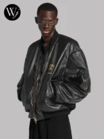 Balenciaga Black Leather Jacket