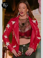 Battle Camp 2025 Polly Brindle Star Red Leather Jacket