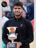 Carlos Alcaraz Italian Open 2025 Black Tennis Jacket