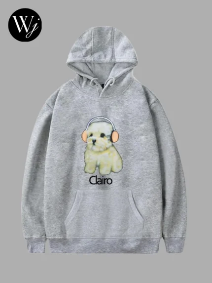 Clairo Dog Hoodie Grey