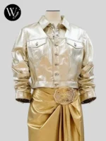 Cowboy Carter Tour Beyonce Bespoke LOEWE Silver Jacket