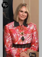 E News Keltie Knight Red Rose Jacquard Jacket