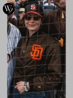 Emma Stone Padres Jacket Brown
