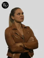Evie Cooper NCIS Sydney Brown Leather Jacket