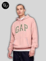 Gap VintageSoft Oversized Logo Pink Hoodie