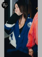 Hailey Bieber Toronto Maple Leafs Vintage Starter Jacket