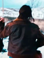 Hurry Up Tomorrow 2025 Jenna Ortega Shearling Jacket Brown
