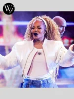 Janet Jackson in full Vetements at the American Music Awards White Jacket