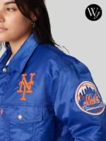 Levi’s X Starter NY Mets Satin Truckers Jacket Blue