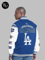 Los Angeles Dodgers G-III Sports by Carl Banks Royal Recruit Commemorative Varsity Jacket