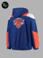 Men’s New York Knicks Starter Blue Striker Half-Zip Hoodie Jacket