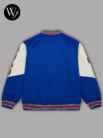 Mitchell & Ness Knicks Team History Blue Varsity Jacket