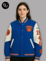Mitchell & Ness Knicks Team History Varsity Blue Jacket