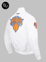 New York Knicks Pro Standard Satin Jacket White