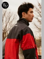 Qt8 Garments Old Track Jacket Red and Black