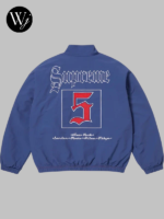 Supreme Old English Track Blue Jacket