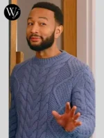 The Voice S27 John Legend Blue Knit Sweater