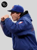 Timothee Chalamet Knicks Hooded Jacket Blue