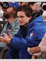 Timothee Chalamet Knicks Jacket Blue